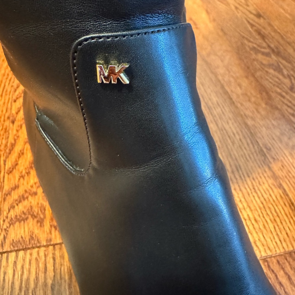 Michael Kors Britt Smooth Wide Calf Knee High Boots